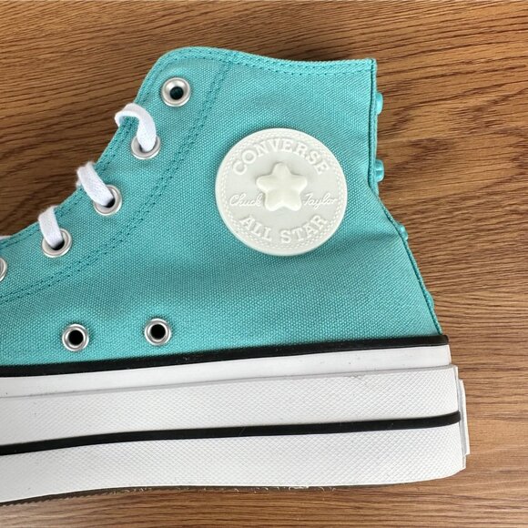 ⭐Converse Chuck Taylor All Star Lift Platform Charms 8 Womens Shoes Teal A06492C - Picture 10 of 13